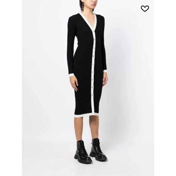 Alice + Olivia Alcina Rib Knit Wool Blend Sweater Dress worn once! - Picture 2 of 15